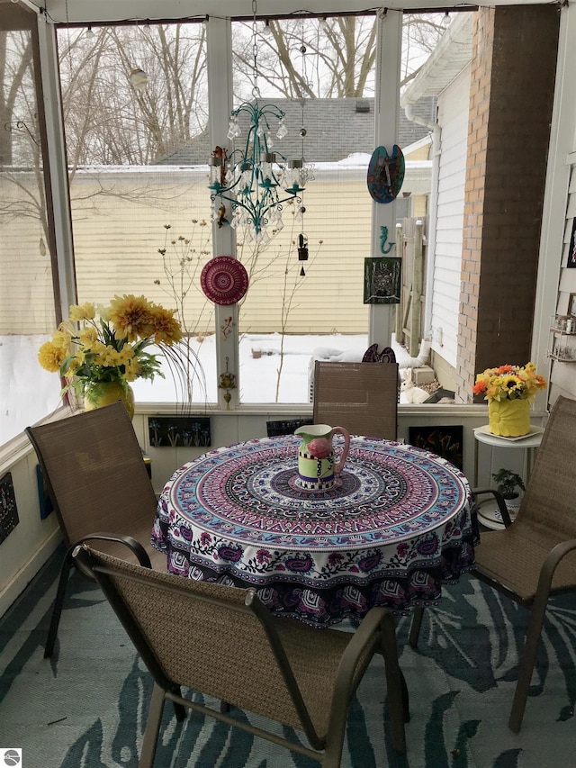 view of sunroom / solarium