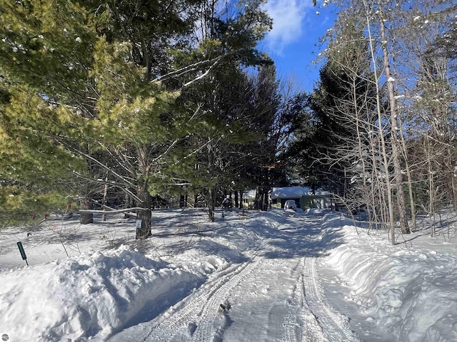 view of snowy yard