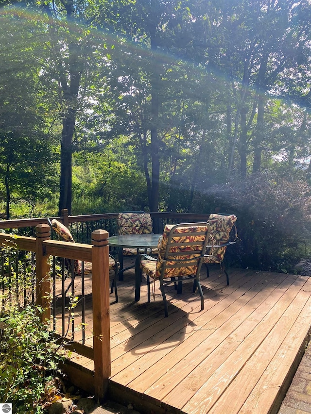 view of wooden terrace