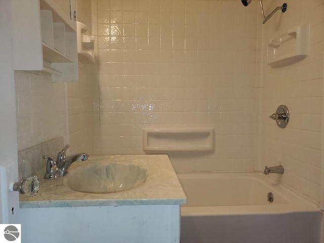 bathroom featuring sink and shower / bathing tub combination