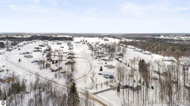 view of snowy aerial view