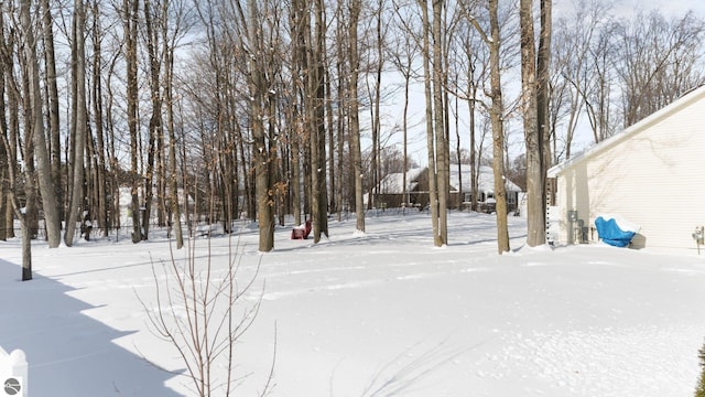 view of snowy yard