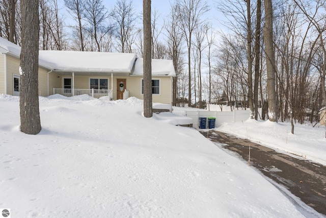 view of front of house with a porch