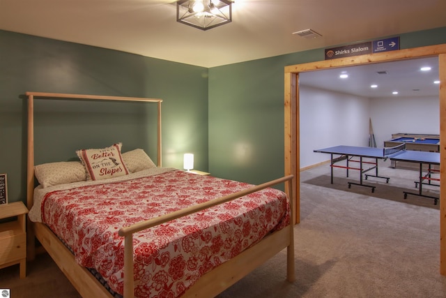 view of carpeted bedroom