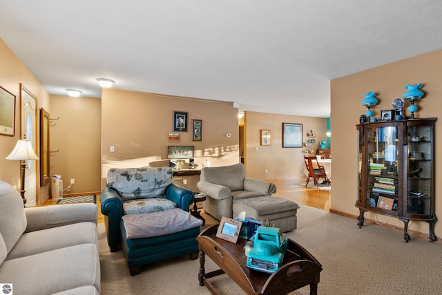 view of carpeted living room