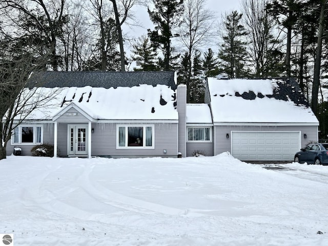 view of front of home featuring a garage