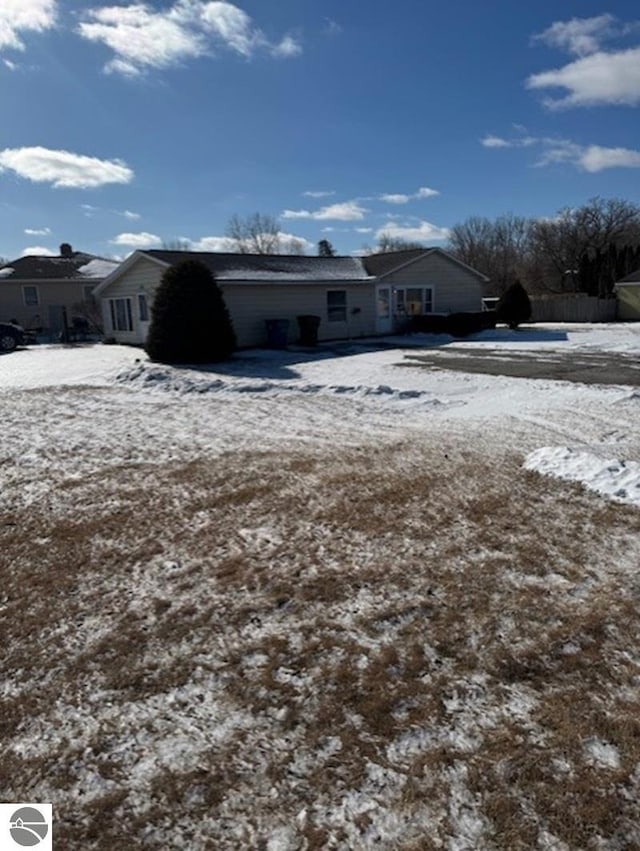 view of front of home