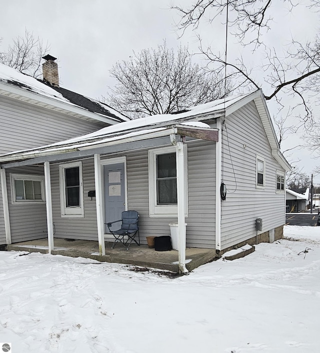 exterior space featuring covered porch