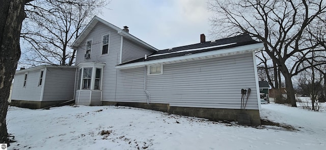 view of snowy exterior