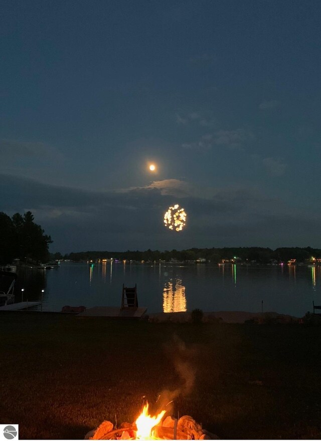 water view featuring a boat dock