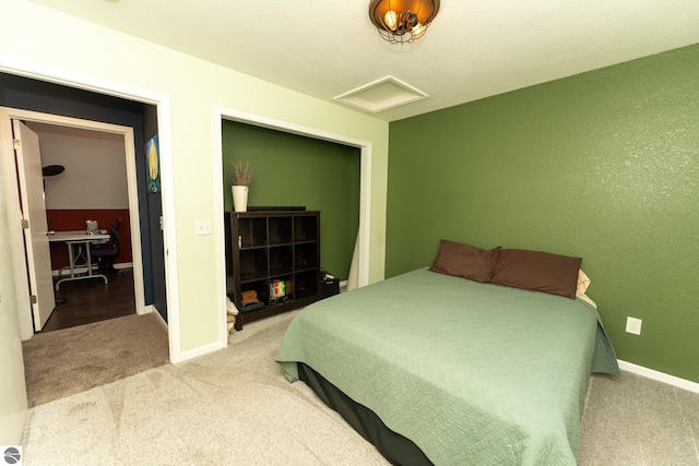 view of carpeted bedroom