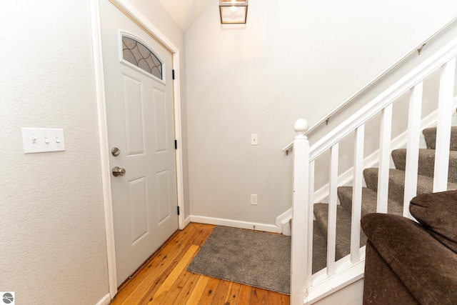 entryway with light wood-type flooring