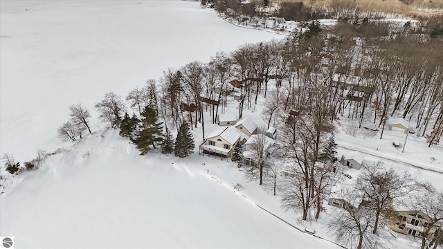 view of snowy aerial view