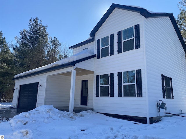 view of front of home featuring a garage