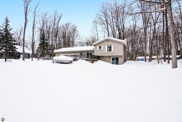 tri-level home with a garage