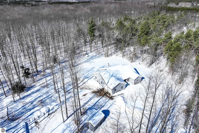 view of snowy aerial view