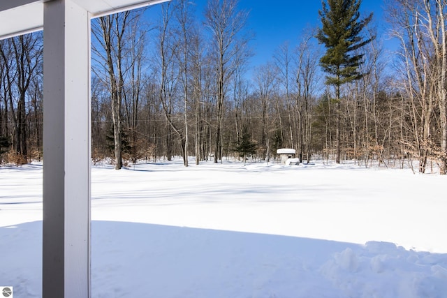 view of snowy yard