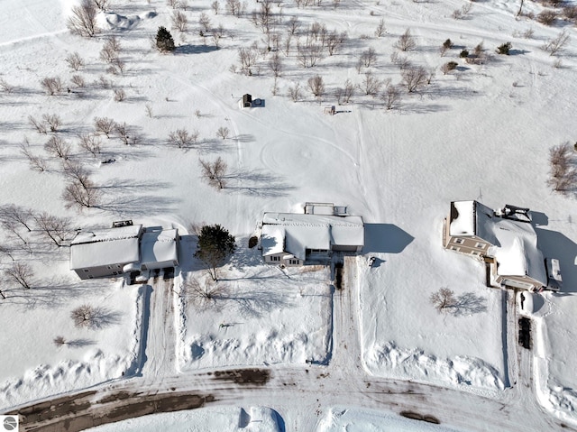 view of snowy aerial view