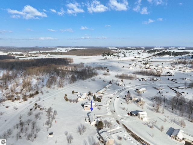 view of snowy aerial view