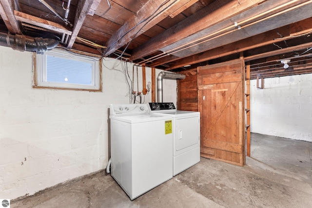 laundry room with laundry area and separate washer and dryer