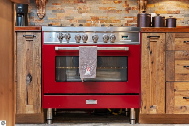 interior details with stainless steel gas stove