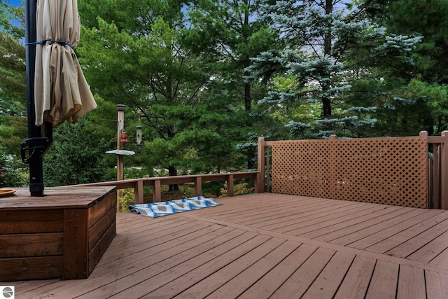 view of wooden terrace