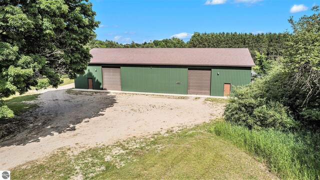garage with driveway