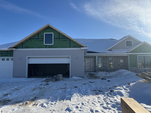 property under construction with a garage