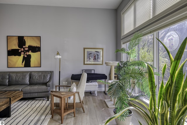 interior space featuring light wood-style floors