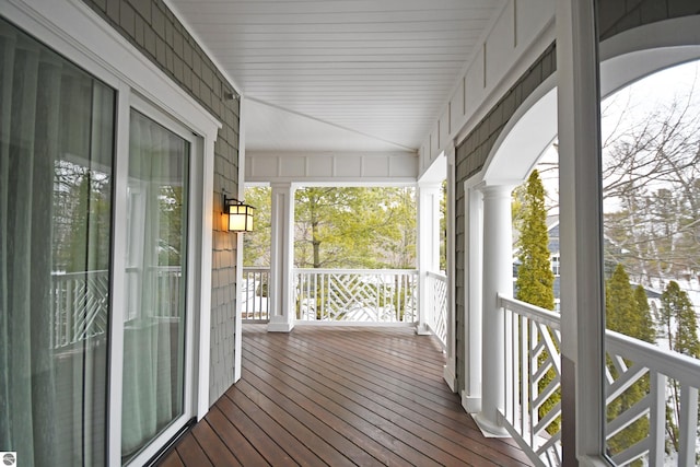 view of wooden deck