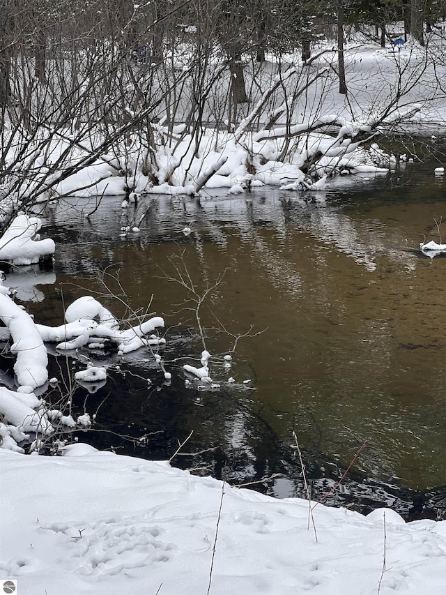 view of snow covered land