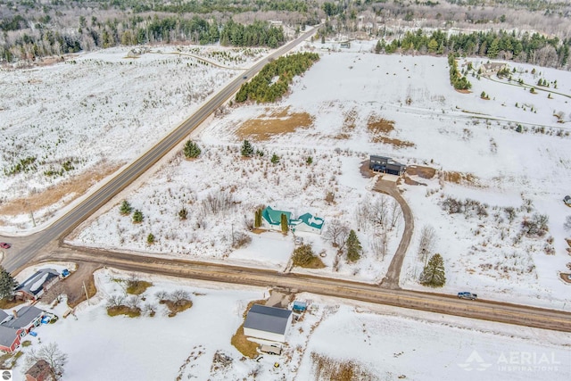 view of snowy aerial view