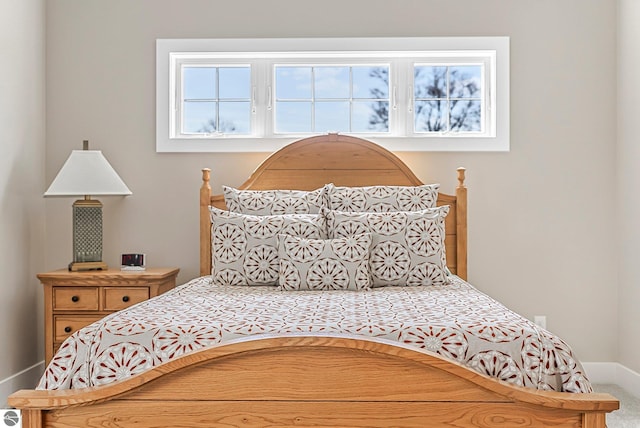 bedroom with baseboards