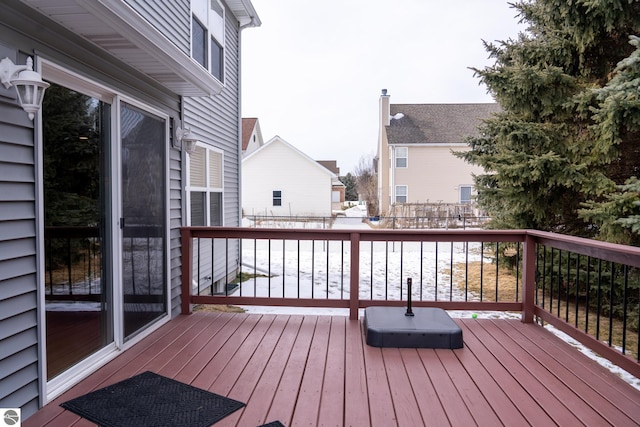 deck featuring a residential view