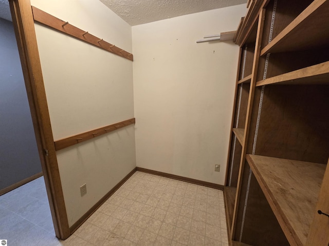 spacious closet featuring light floors