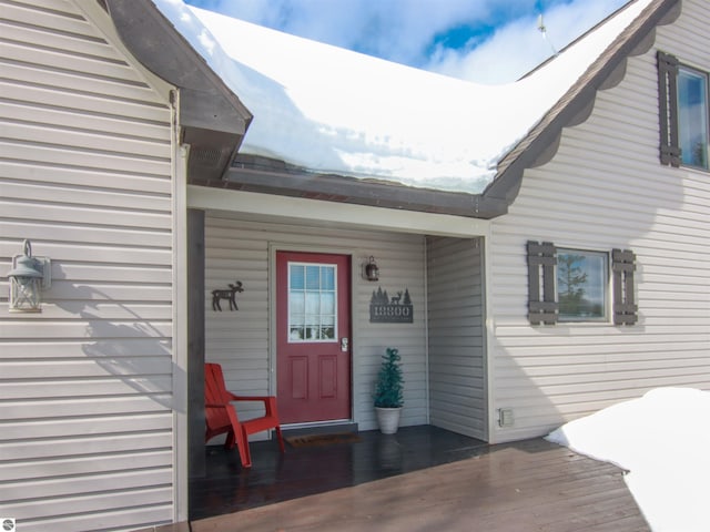 view of doorway to property