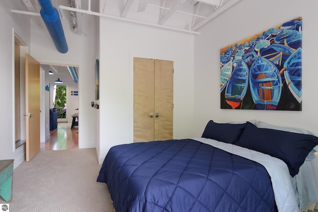 view of carpeted bedroom