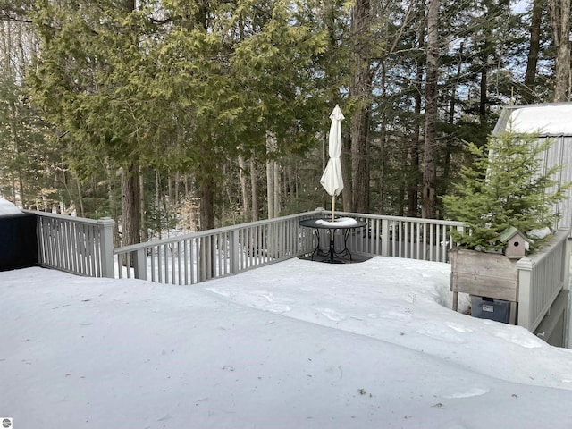 view of wooden deck