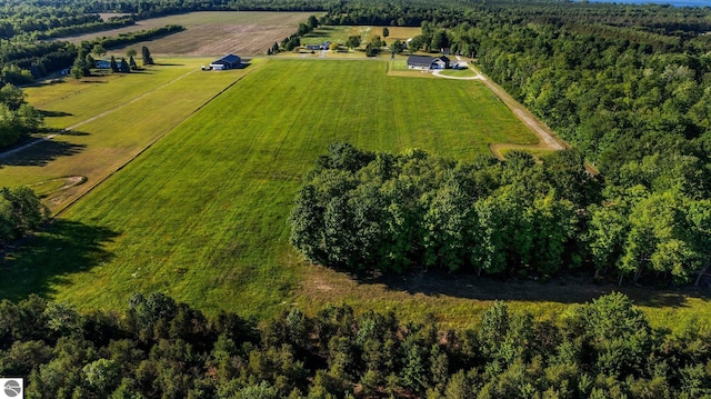 bird's eye view featuring a rural view