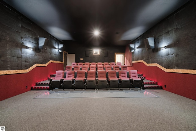 cinema featuring carpet floors