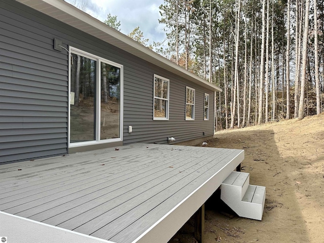 view of wooden terrace