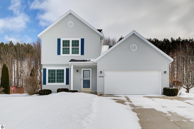 traditional home featuring a garage