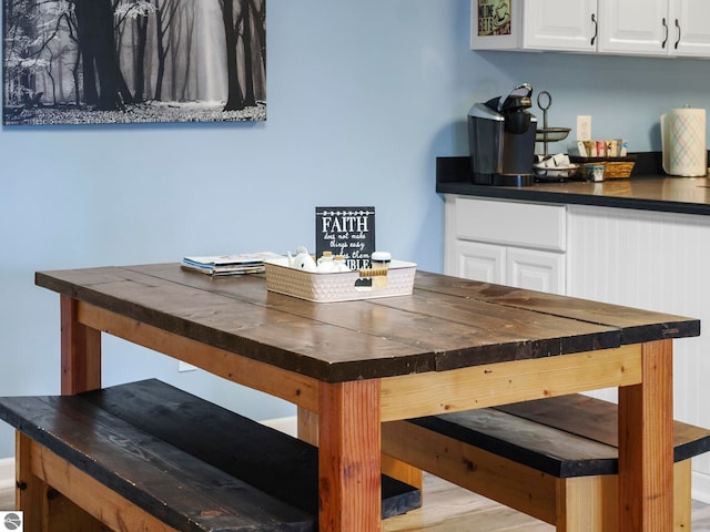 view of unfurnished dining area