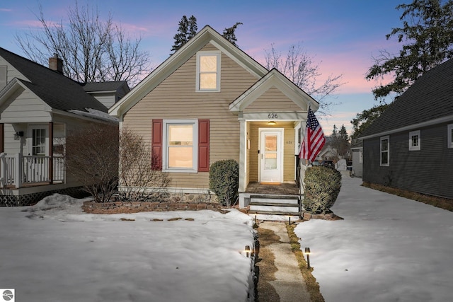 view of bungalow-style home