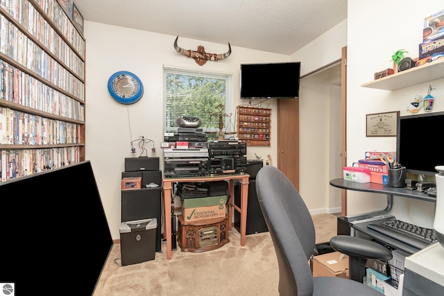 office featuring carpet and baseboards