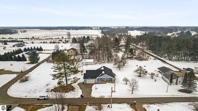 view of snowy aerial view