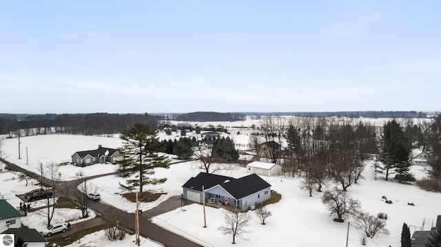 view of snowy aerial view