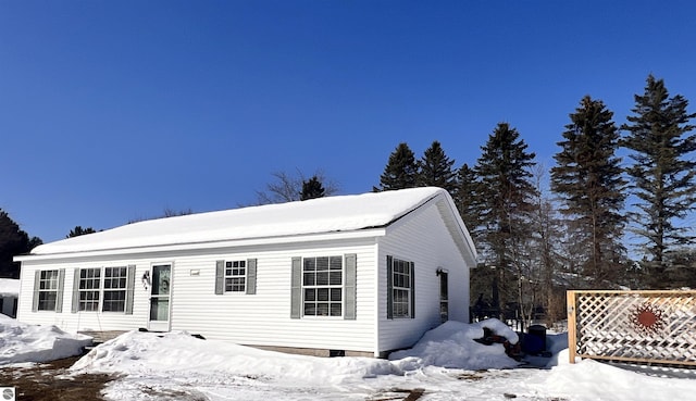 view of front of house with crawl space