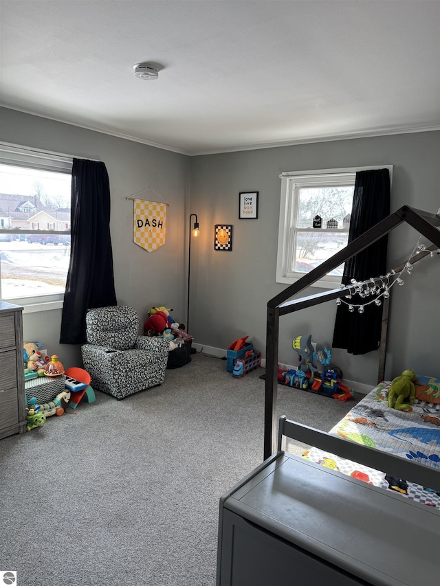 view of carpeted bedroom