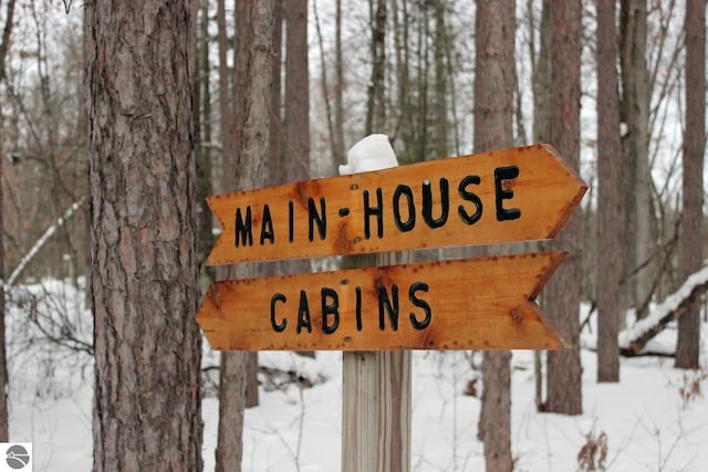 view of community sign